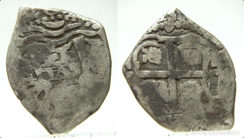 Monedas de Espa&ntilde;a: Moneda macuquina de 1 real, 2,80 gr. a identificar