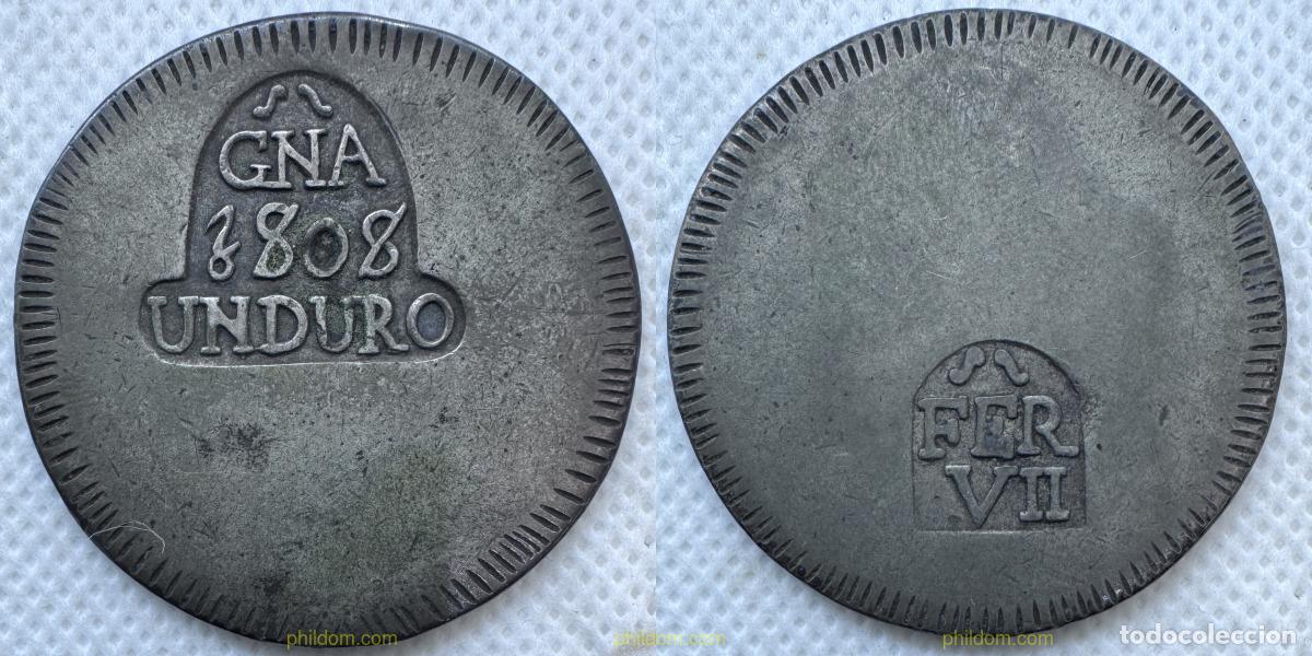 Monedas de Espa&ntilde;a: 4980 ESPA&Ntilde;A 1808 FERNADO VII - 1808 - GIRONA GERONA 5 PESETAS