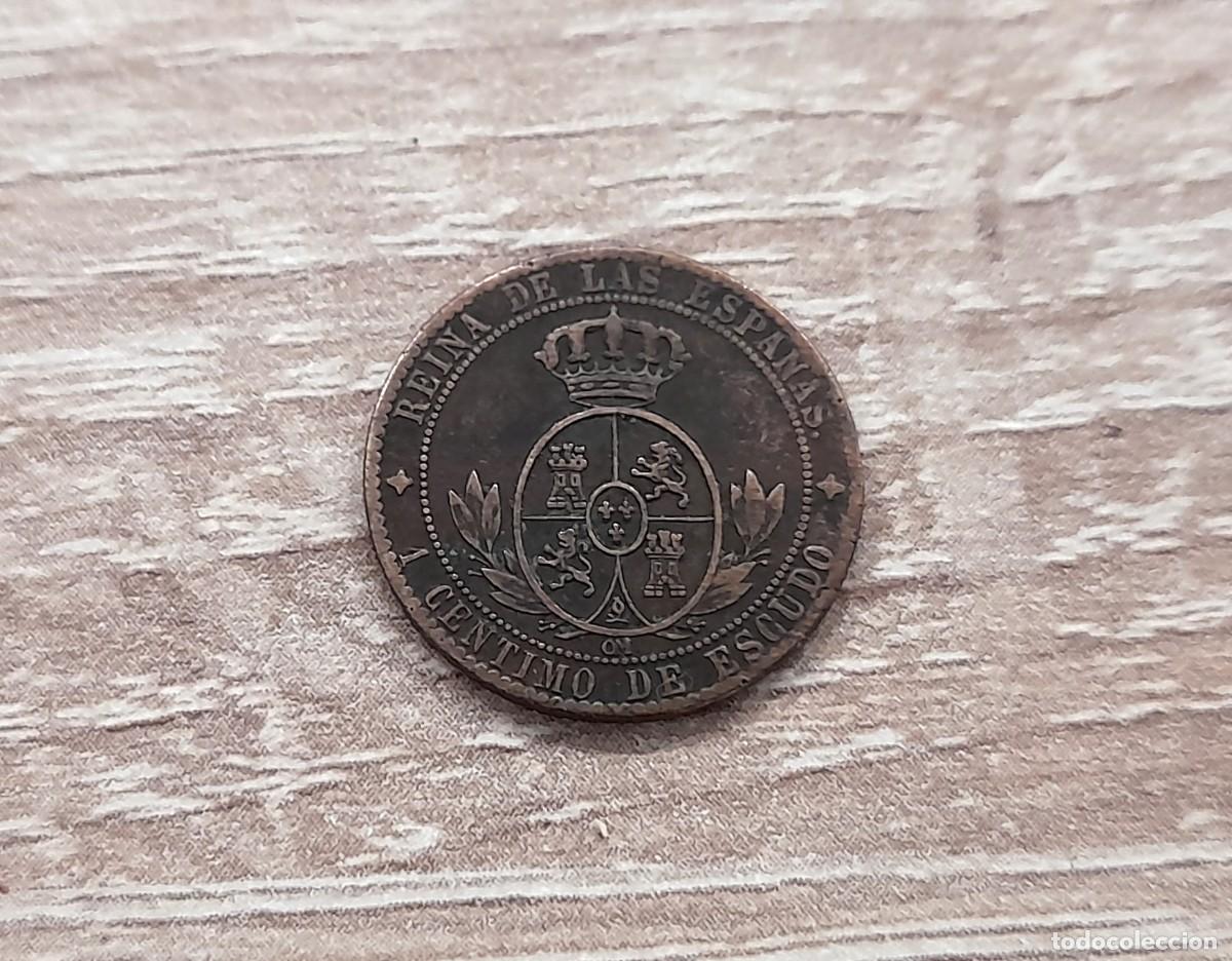 Monedas de Espa&ntilde;a: Isabel II, 1 Centimo de Escudo 1868, Jubia