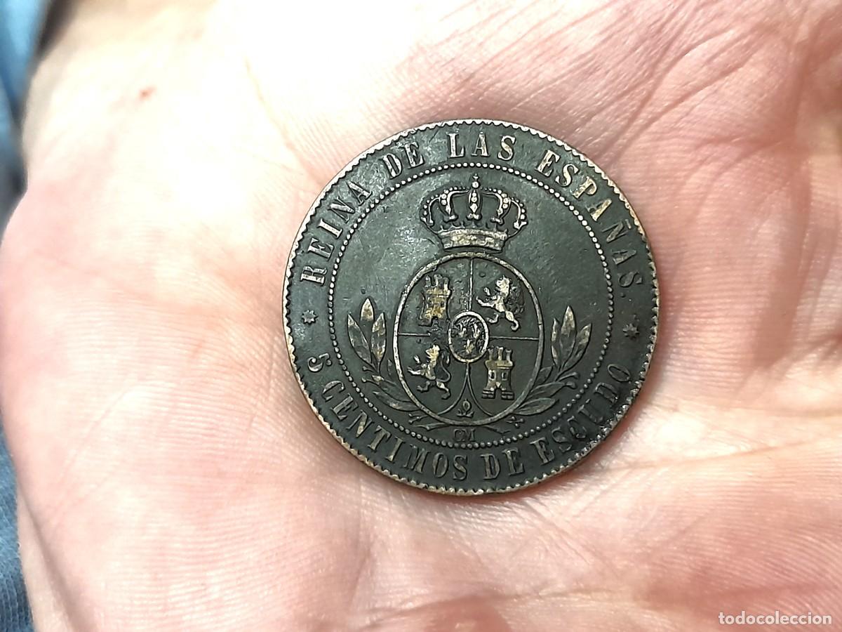 Monedas de Espa&ntilde;a: Isabel II, 5 Centimos de Escudo 1867, Barcelona
