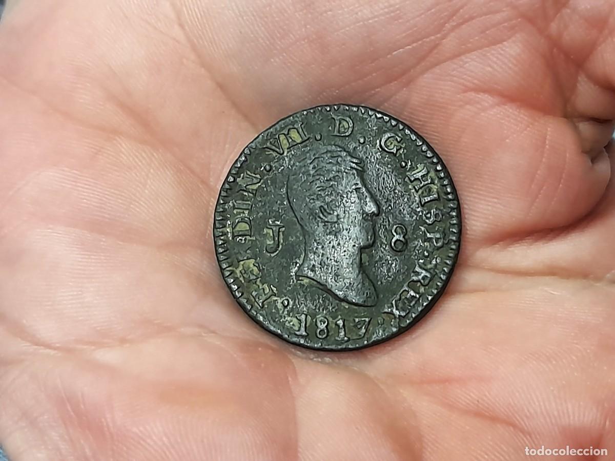 Monedas de Espa&ntilde;a: Fernando VII, 8 Maravedis 1817, Jubia