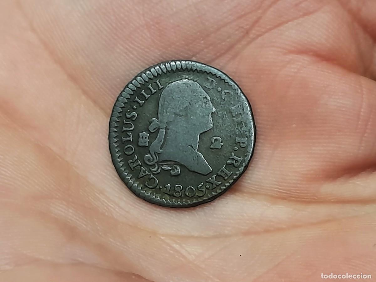 Monedas de Espa&ntilde;a: Carlos IV, 2 Maraved&iacute;s 1805, Segovia