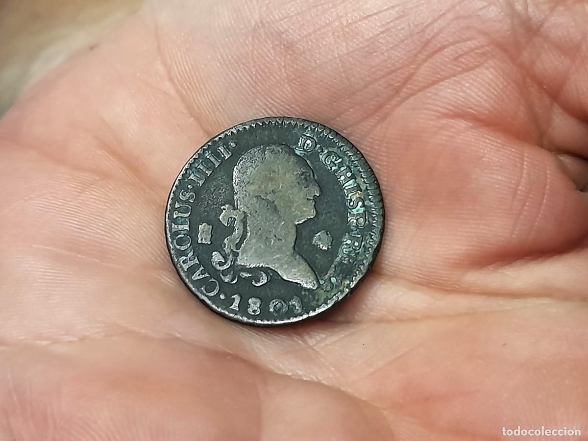 Monedas de Espa&ntilde;a: Carlos IV, 4 Maraved&iacute;s 1801, Segovia