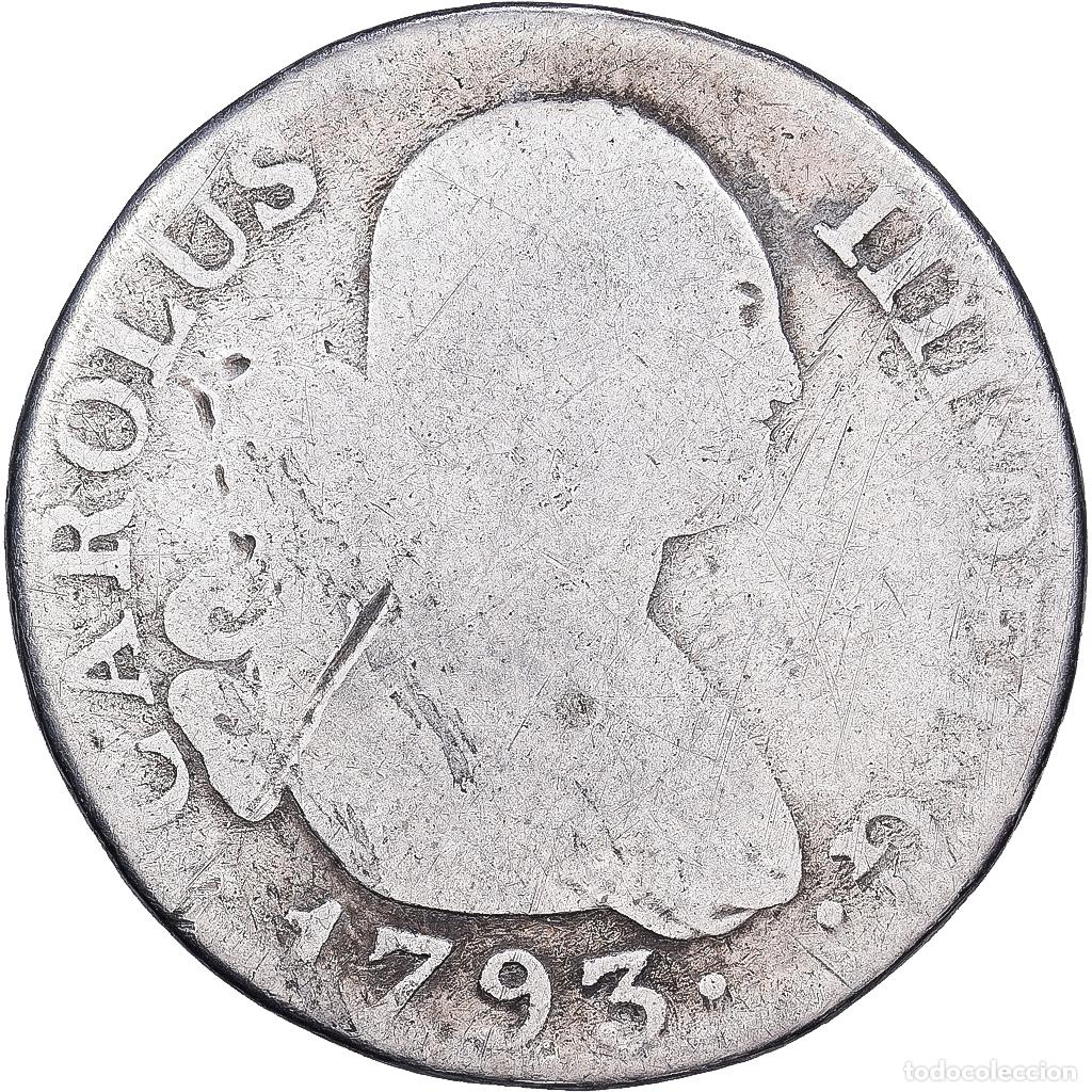 Monedas de Espa&ntilde;a: [#1202977] Espa&ntilde;a, Charles IV, 2 Reales, 1793, Madrid, Plata, BC+, KM:430.1