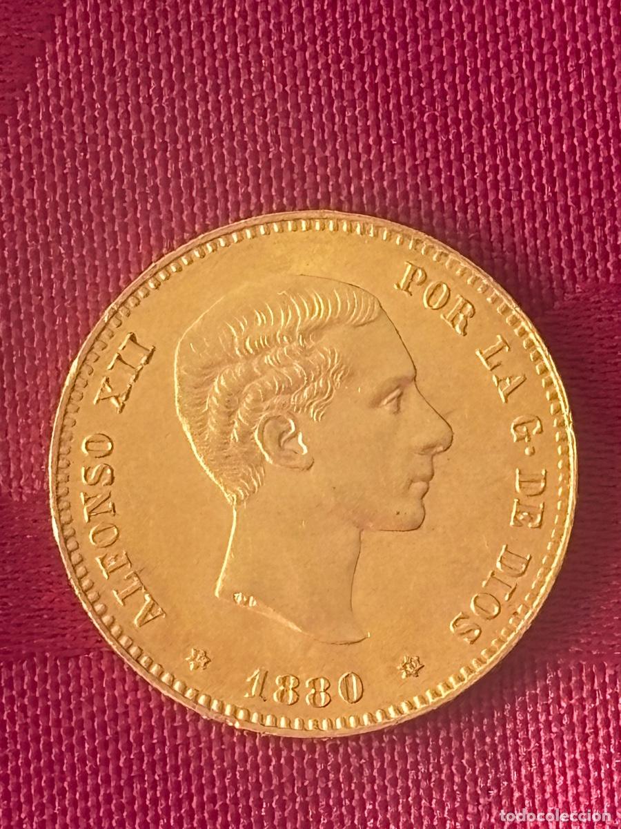 Monedas de Espa&ntilde;a: 25 pesetas oro 1880 Alfonso XII