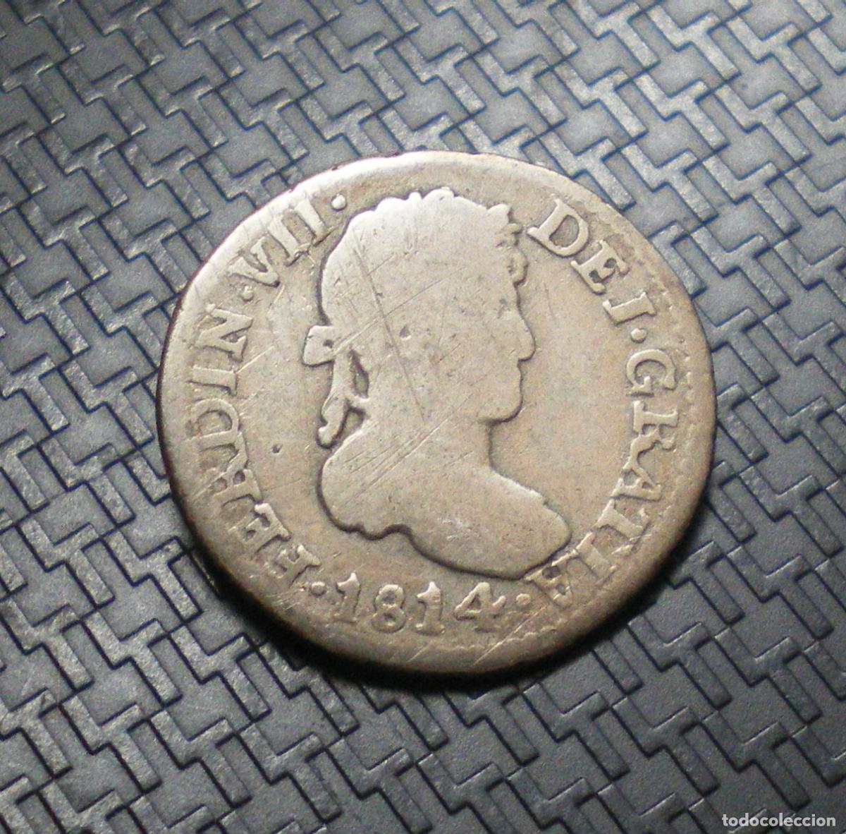 Monedas de Espa&ntilde;a: FERNANDO VII - 1/2 REAL de PLATA - 1814 - CADIZ