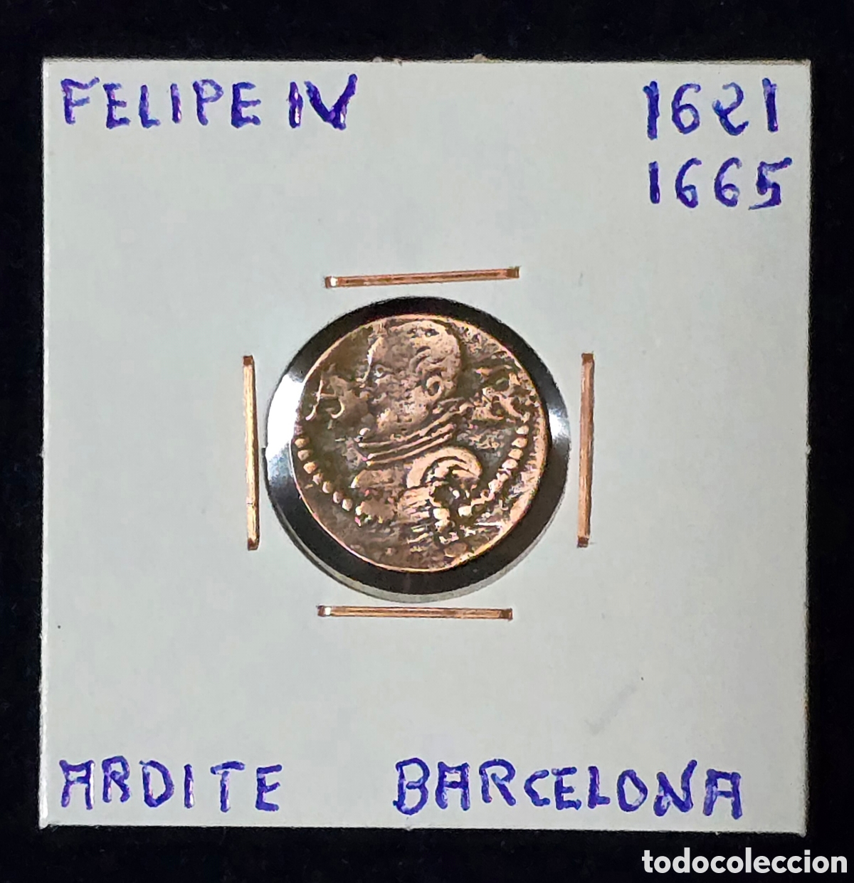 Monedas de Espa&ntilde;a: Felipe IV Ardite de Barcelona 1621-1665