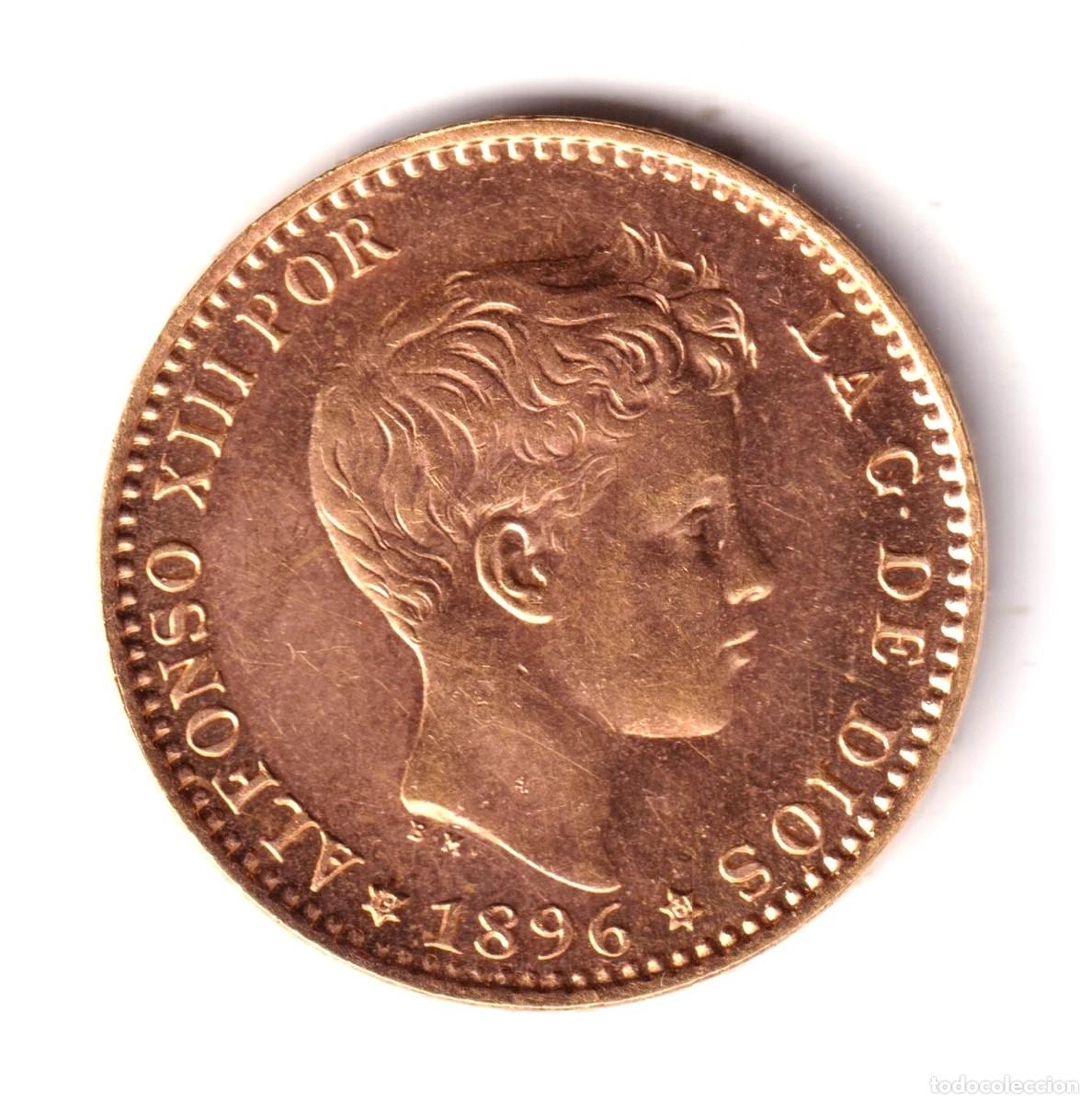 Monedas de Espa&ntilde;a: ALFONSO XIII . 20 PESETAS ORO 1896*61. RECAUDACI&Oacute;N OFICIAL. SIN CIRCULAR. SC.