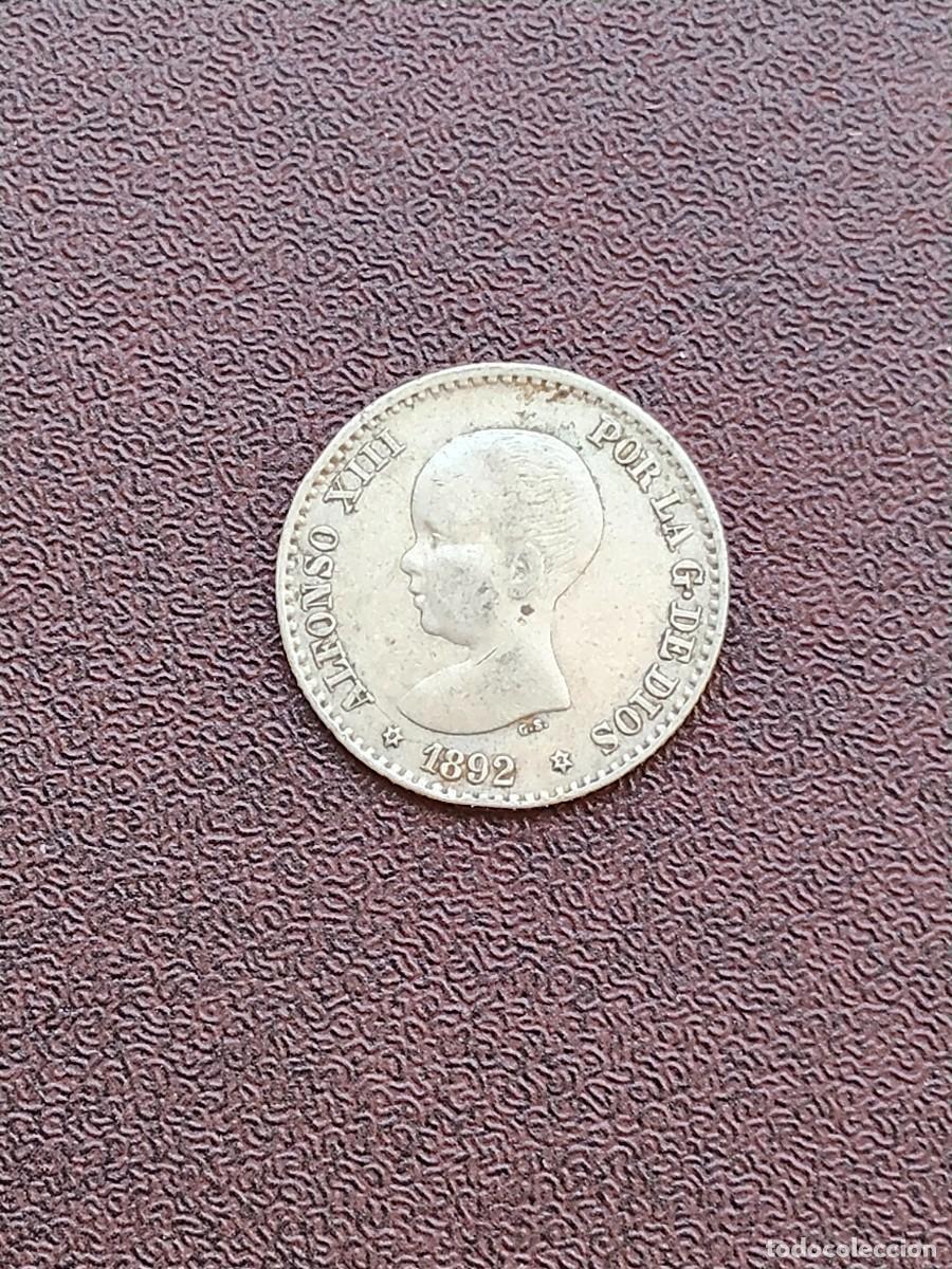 Monedas de Espa&ntilde;a: MONEDA DE 50 CENTIMOS DE ALFONSO XIII DEL A&Ntilde;O 1892*9-2 PG V.DE PLATA.1