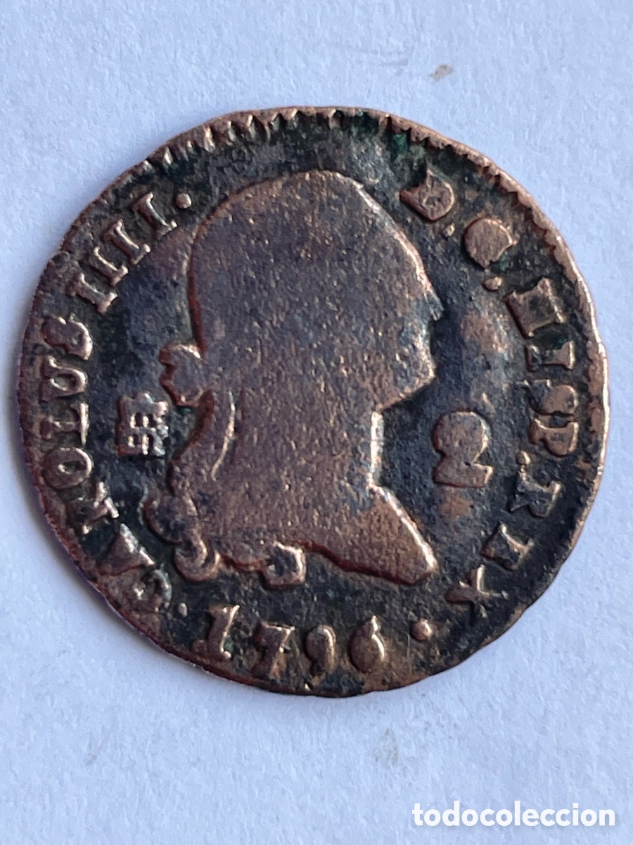 Monedas de Espa&ntilde;a: Moneda Carlos IV a&ntilde;o 1796 / 2 Maraved&iacute;s