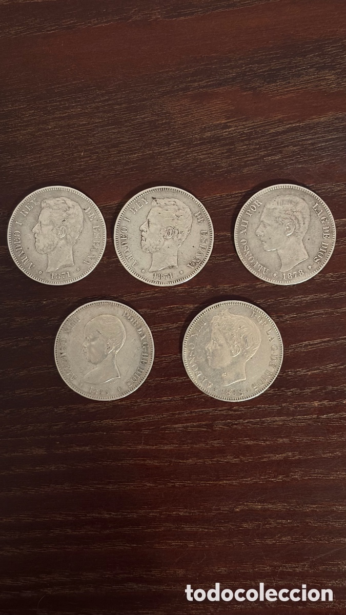 Monedas de Espa&ntilde;a: Monedas 5 pesetas plata - Foto 6