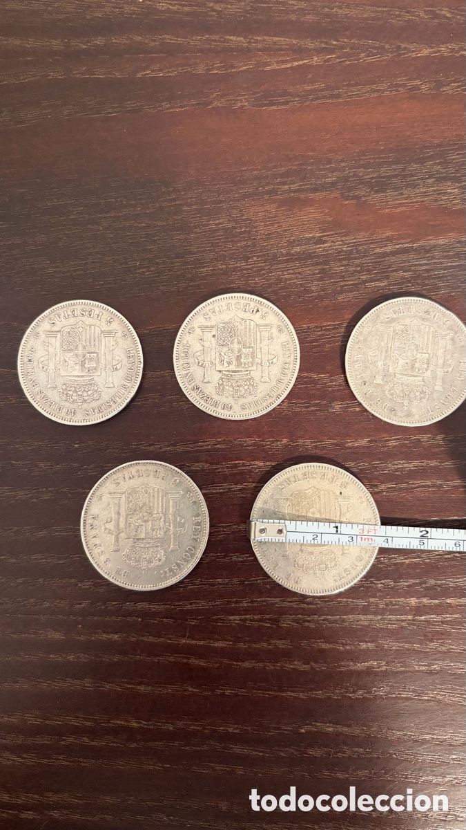 Monedas de Espa&ntilde;a: Monedas 5 pesetas plata - Foto 8
