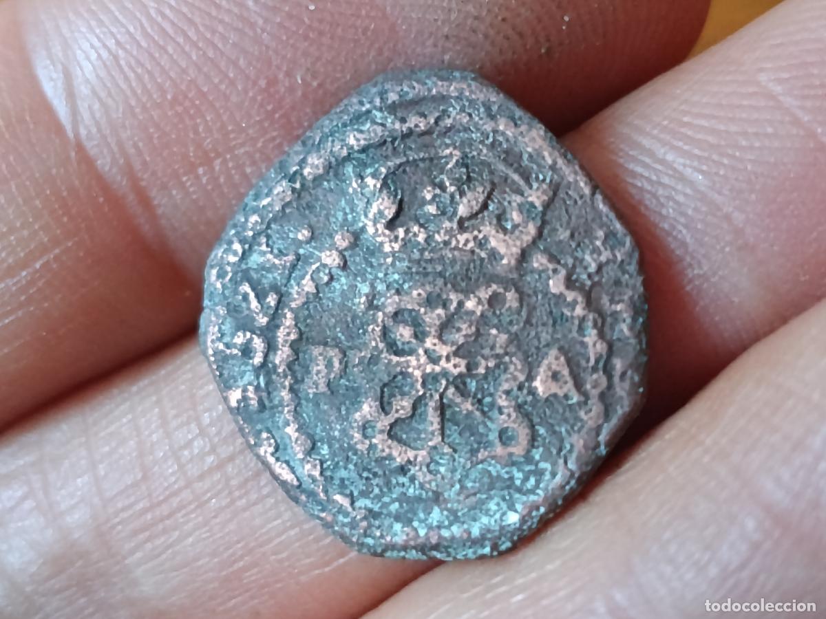 Monedas de Espa&ntilde;a: Navarra. Ochavo con fecha visible 1621. Ochavada, 4 cornados