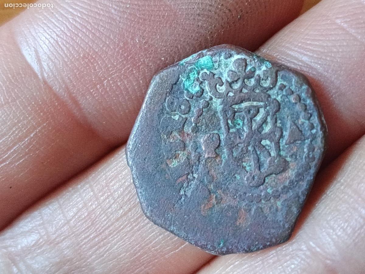 Monedas de Espa&ntilde;a: Navarra. Ochavo con fecha visible 1728. Ochavada, 4 cornados