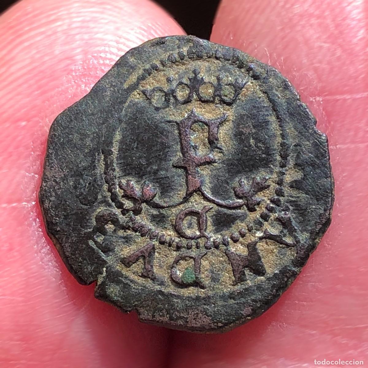 Monedas de Espa&ntilde;a: Moneda de Cobre. Blanca. Reyes Cat&oacute;licos. Isabel I de Castilla. Fernando II de Arag&oacute;n. Cuenca