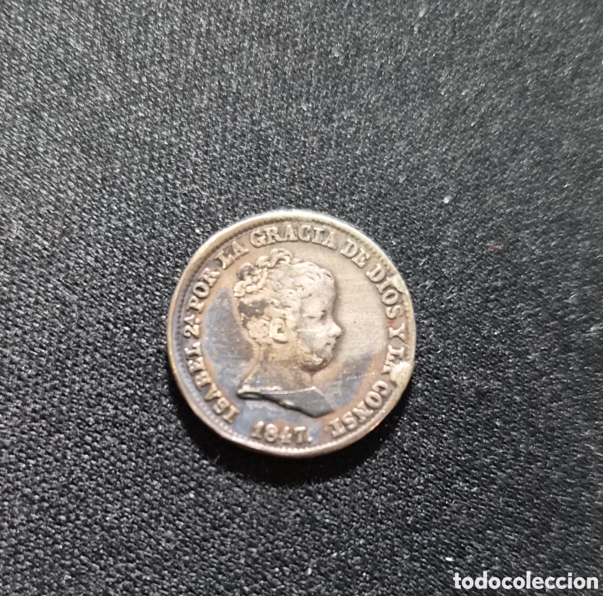 Monedas de Espa&ntilde;a: Medio 1/2 Real Isabel II Espa&ntilde;a 1847