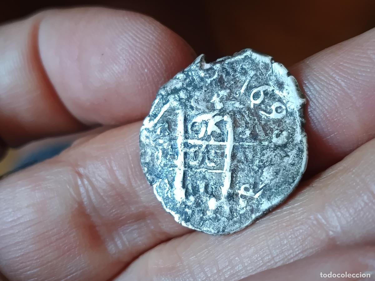 Monedas de Espa&ntilde;a: Potos&iacute;. 2 reales de plata de 1695 Carlos II