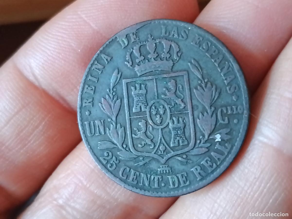 Monedas de Espa&ntilde;a: Espa&ntilde;a 25 c&eacute;ntimos de Real, 1858 - Foto 2