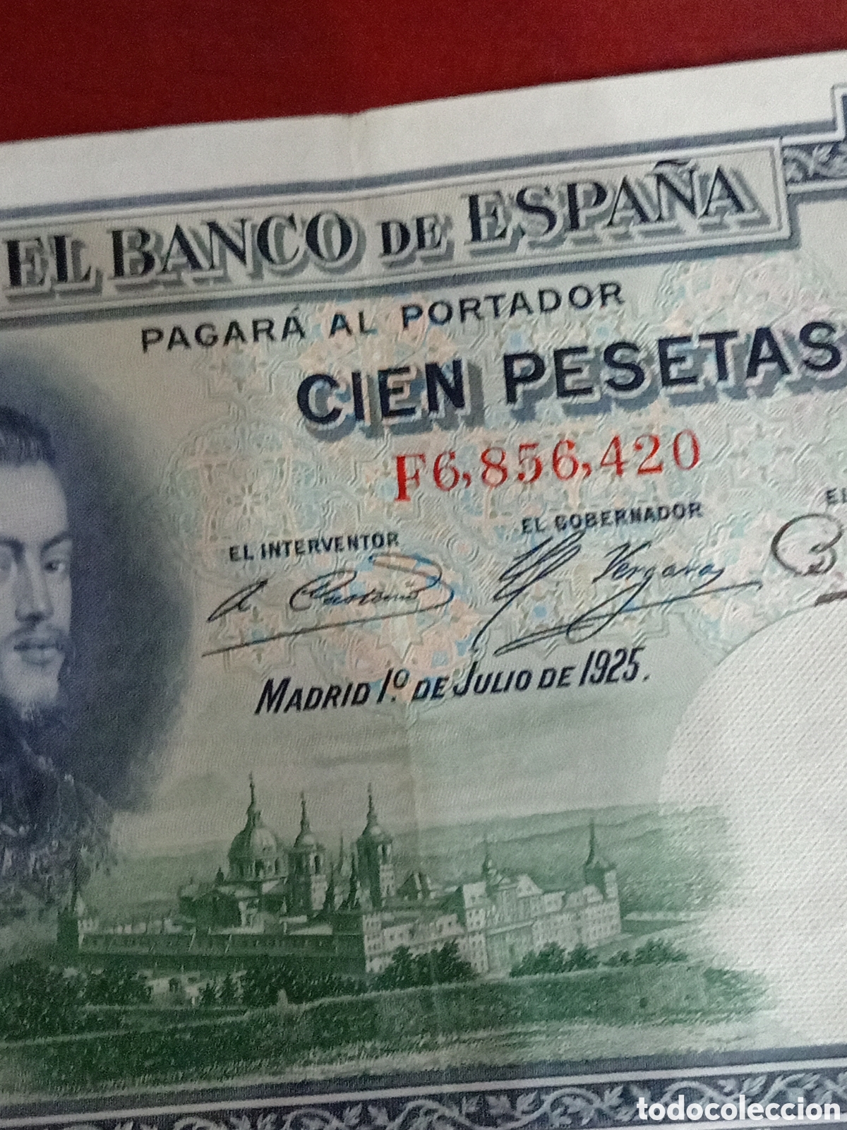 Monedas de Espa&ntilde;a: Billete de Espa&ntilde;a del a&ntilde;o 1925 - Foto 2