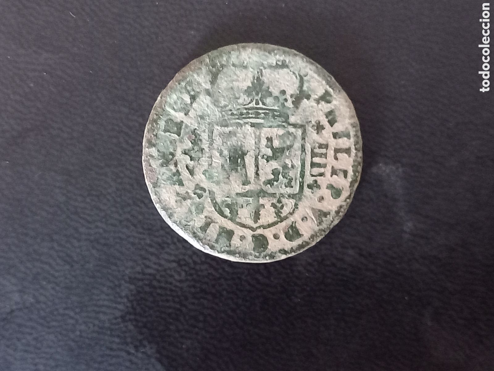 Monedas de Espa&ntilde;a: Moneda de 4 maravedis Valenci Felipe V 1719