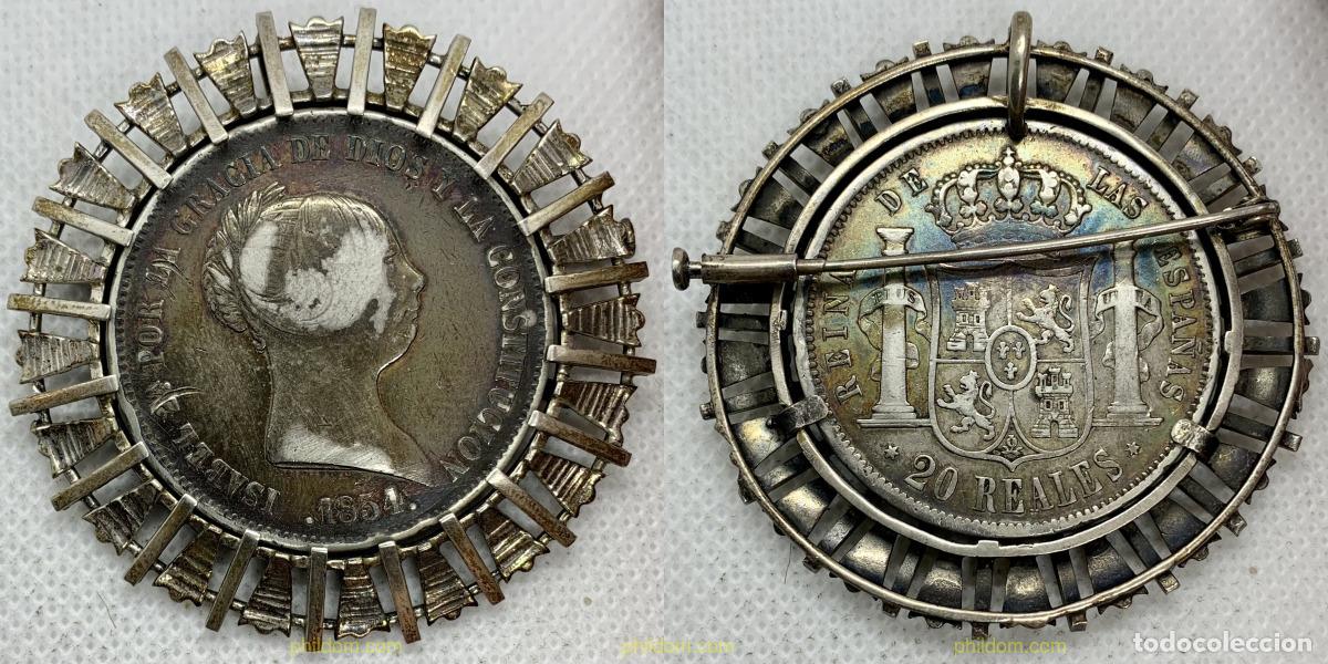 Monedas de Espa&ntilde;a: 2724 ESPA&Ntilde;A 1854 ISABEL II 20 REALES 1854 MADRID