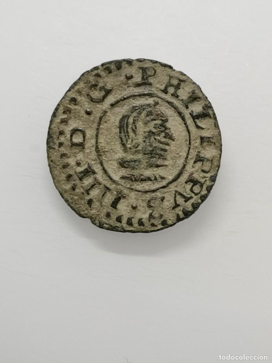 Monedas de Espa&ntilde;a: Felipe IV 4 Maraved&iacute;s 1663 Sevilla. (Ingenio) - Foto 2