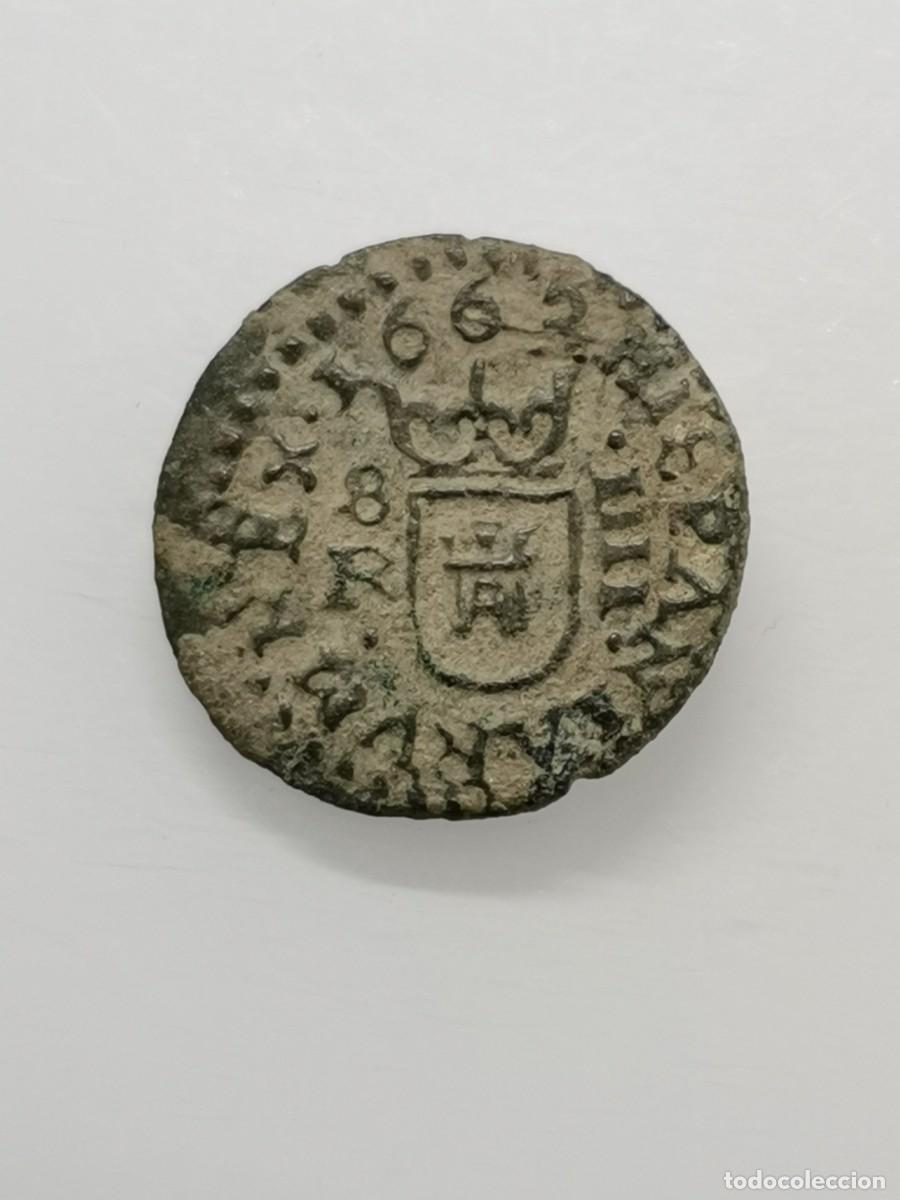 Monedas de Espa&ntilde;a: Felipe IV 4 Maraved&iacute;s 1663 Sevilla. (Ingenio) - Foto 3