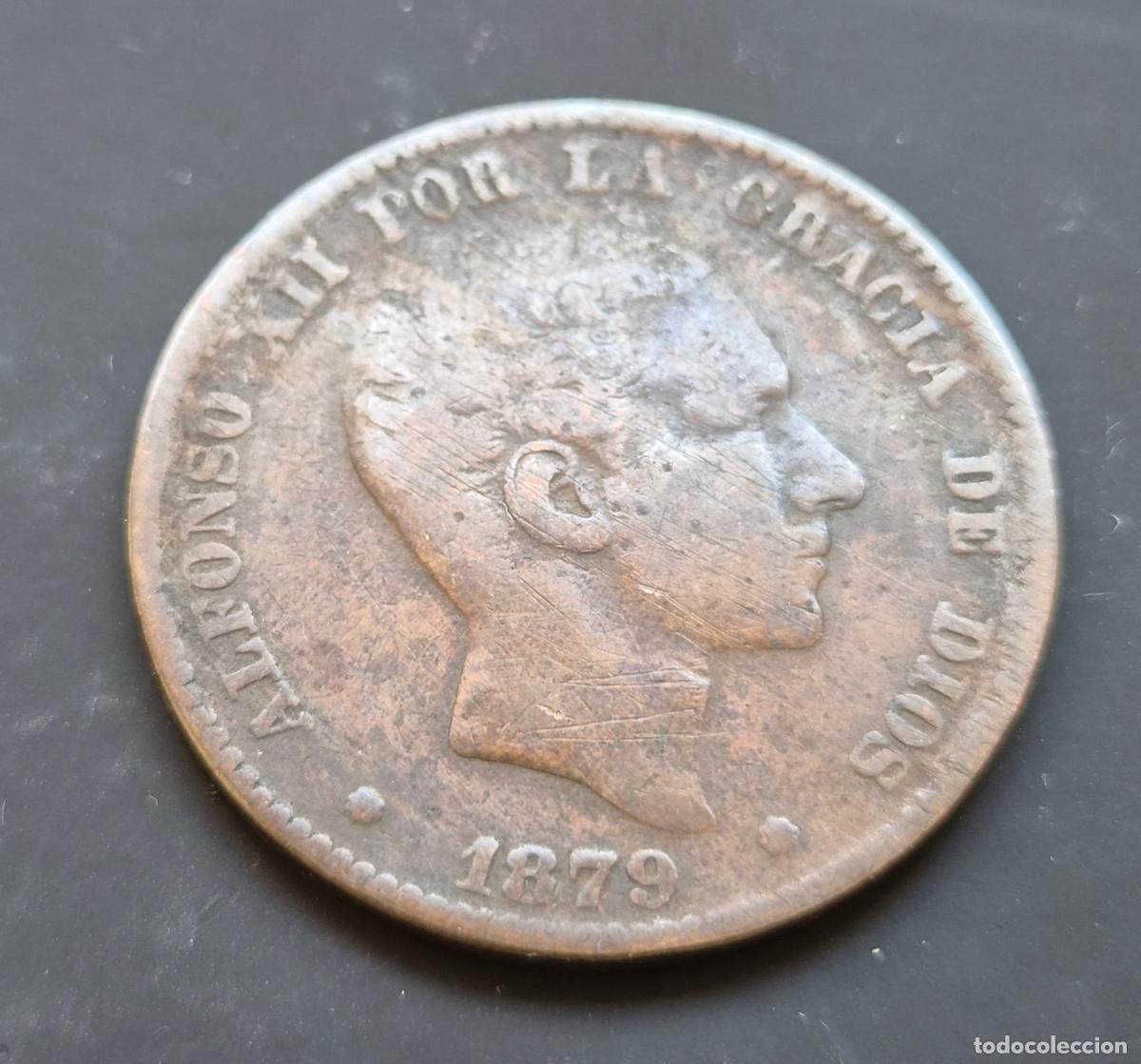 Monedas de Espa&ntilde;a: Alfonso XII Barcelona OM 10 c&eacute;ntimos 1879