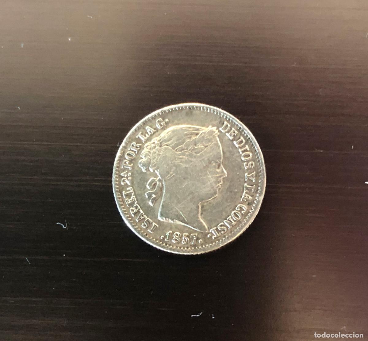Monedas de Espa&ntilde;a: Moneda 1 Real Isabel II 1857