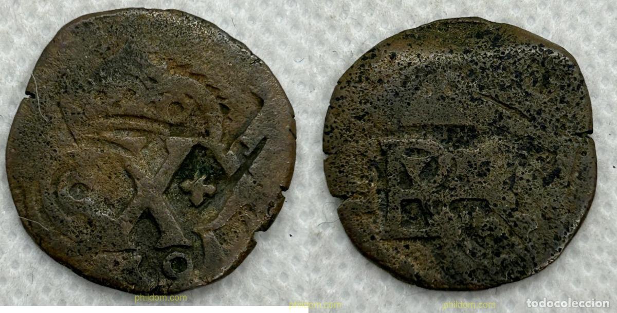 Monedas de Espa&ntilde;a: 3787 ESPA&Ntilde;A 1659 FELIP IV - Contramarca 1659 - 4 Maravedis