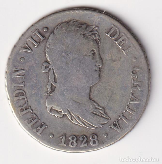 Monedas de Espa&ntilde;a: ESPA&Ntilde;A MONEDA 2 REALES FERNANDO VII 1828 AJ - MADRID