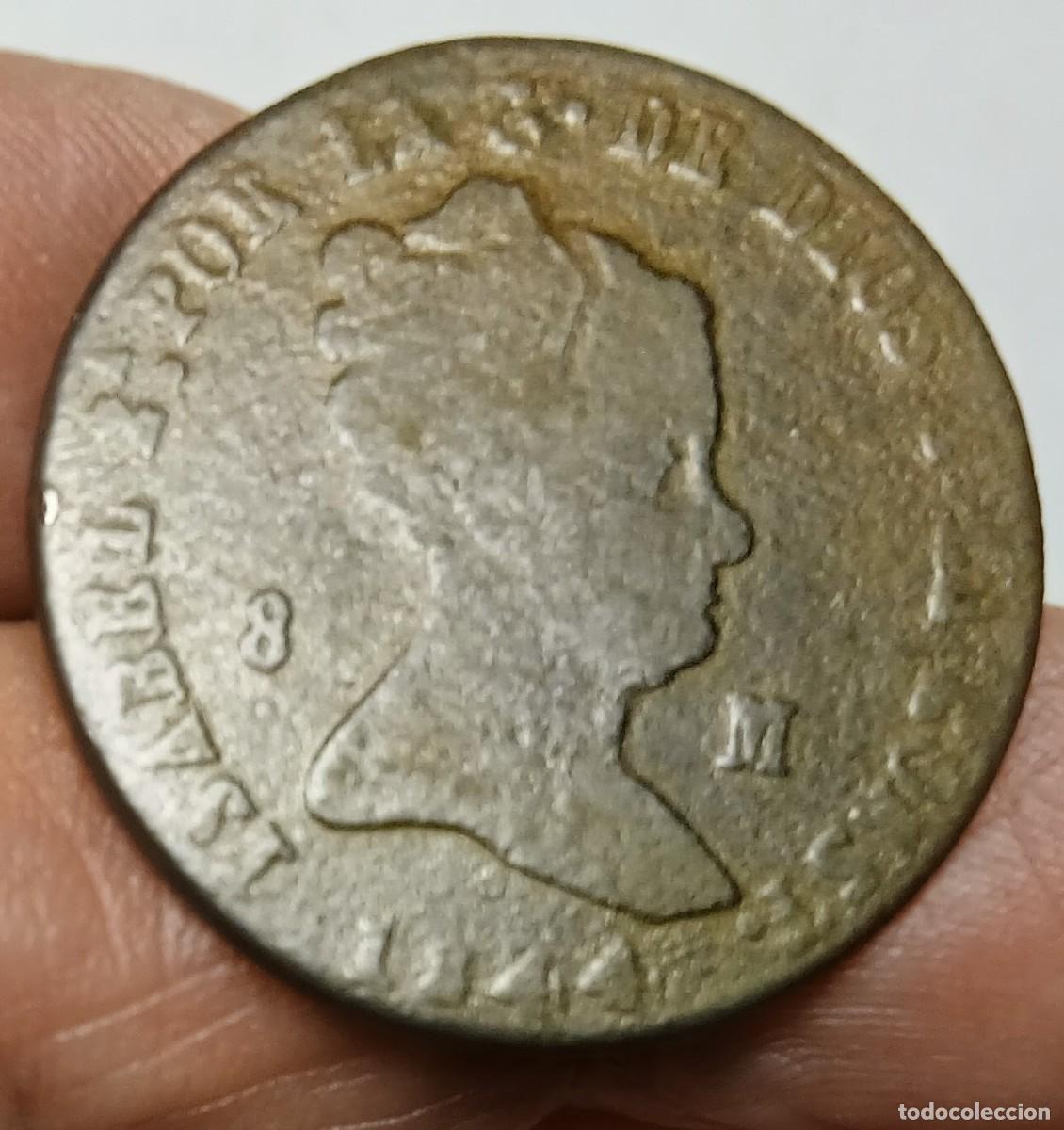 Monedas de Espa&ntilde;a: ISABEL II, 8 MARAVEDIS 1844 DE JUBIA, ENV&Iacute;O ORDINARIO 1.50 &euro;. Y CERTIFICADO 5.50