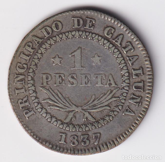 Monedas de Espa&ntilde;a: MONEDA ESPA&Ntilde;A ISABEL II 1 PESETA 1837 BARCELONA