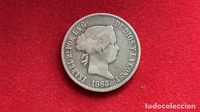 Monedas de Espa&ntilde;a: Isabel II, 10 reales 1863 Madrid, AC 540