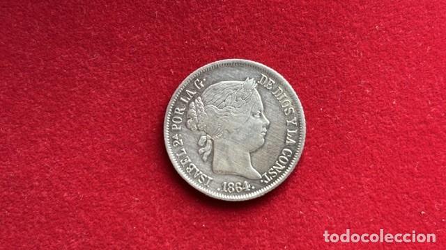Monedas de Espa&ntilde;a: Isabel II, 4 reales 1864 Madrid, AC 499