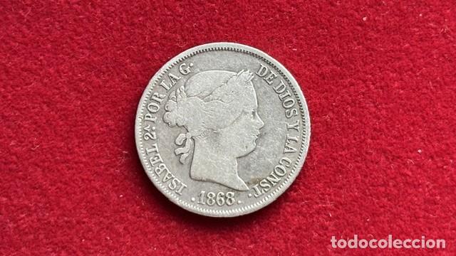 Monedas de Espa&ntilde;a: Isabel II, 20 centimos de escudo1868 Madrid, AC 407
