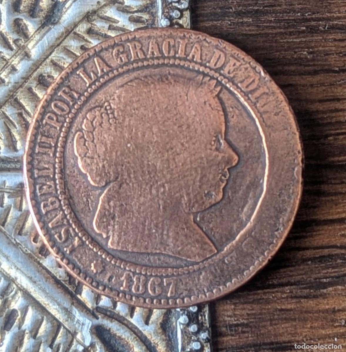 Monedas de Espa&ntilde;a: 2 1/2 c&eacute;ntimos de escudo - Isabel II - 1.868 d.C (Lote 176264)