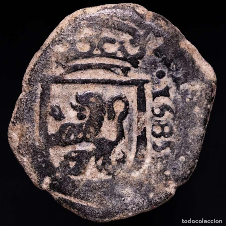 Monedas de Espa&ntilde;a: Espa&ntilde;a - Carlos II (1665-1700). 2 Maravedis, Coru&ntilde;a, 1685