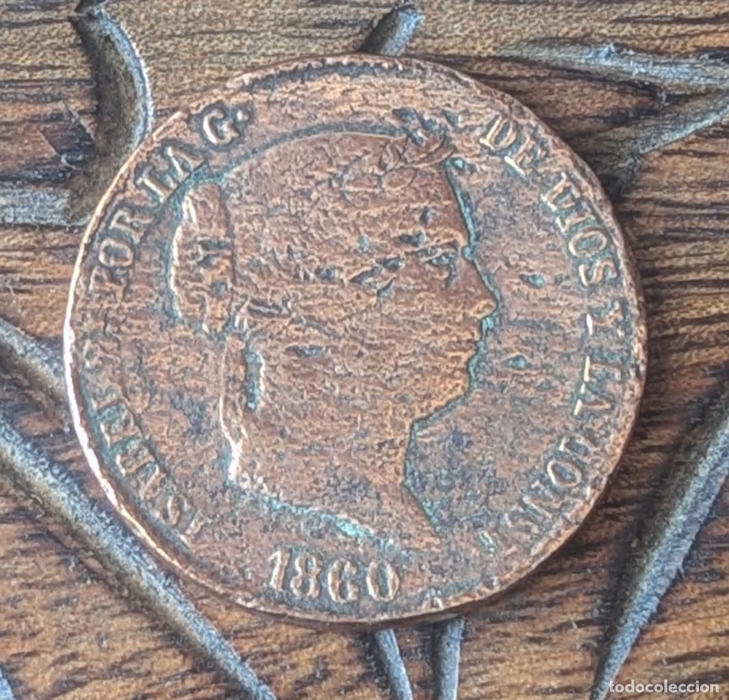 Monedas de Espa&ntilde;a: 25 c&eacute;ntimos de real - Isabel II - 1.860 d.C. (Lote 176267)