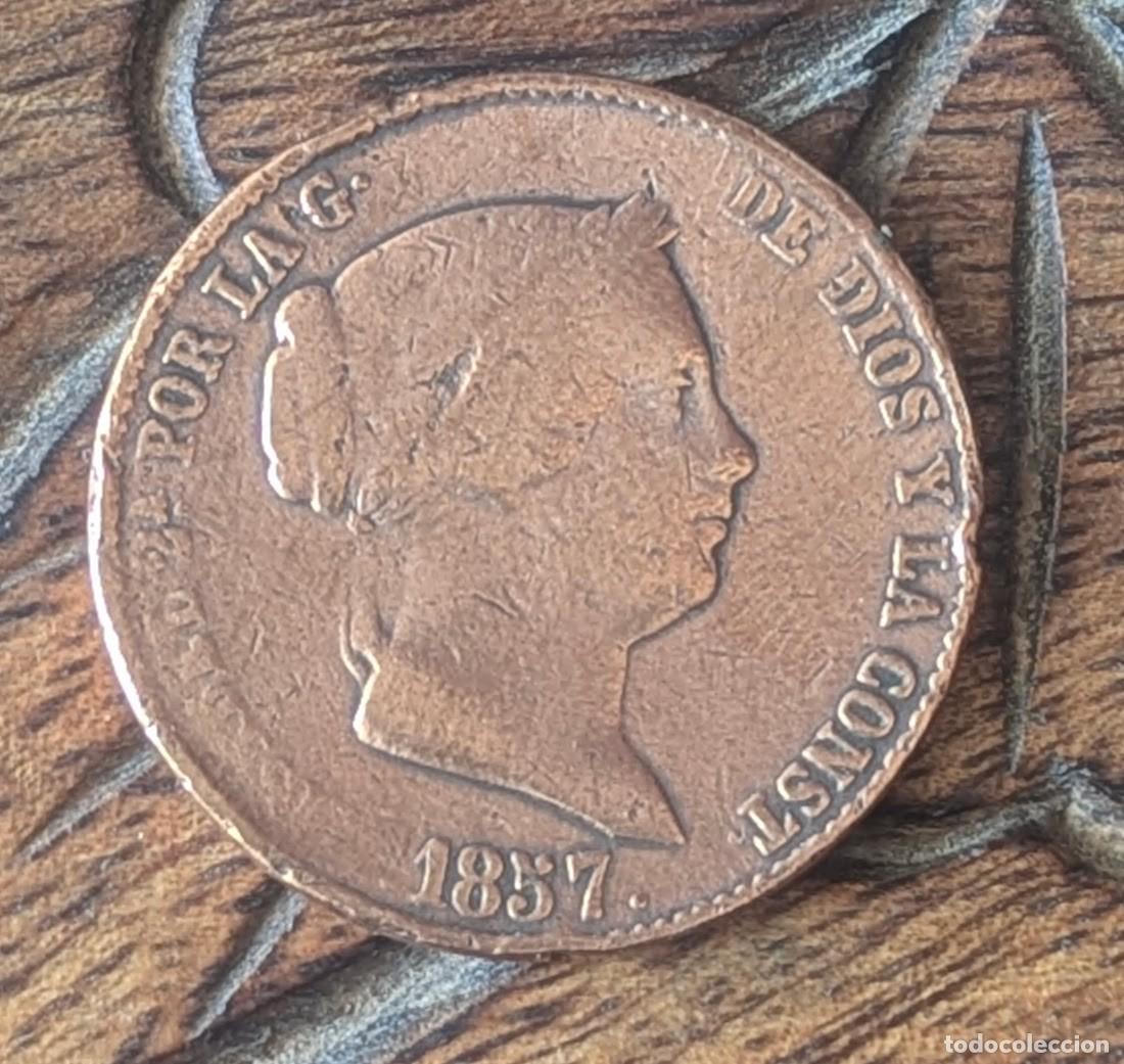 Monedas de Espa&ntilde;a: 25 c&eacute;ntimos de real - Isabel II - 1.857 d.C. (Lote 176268)