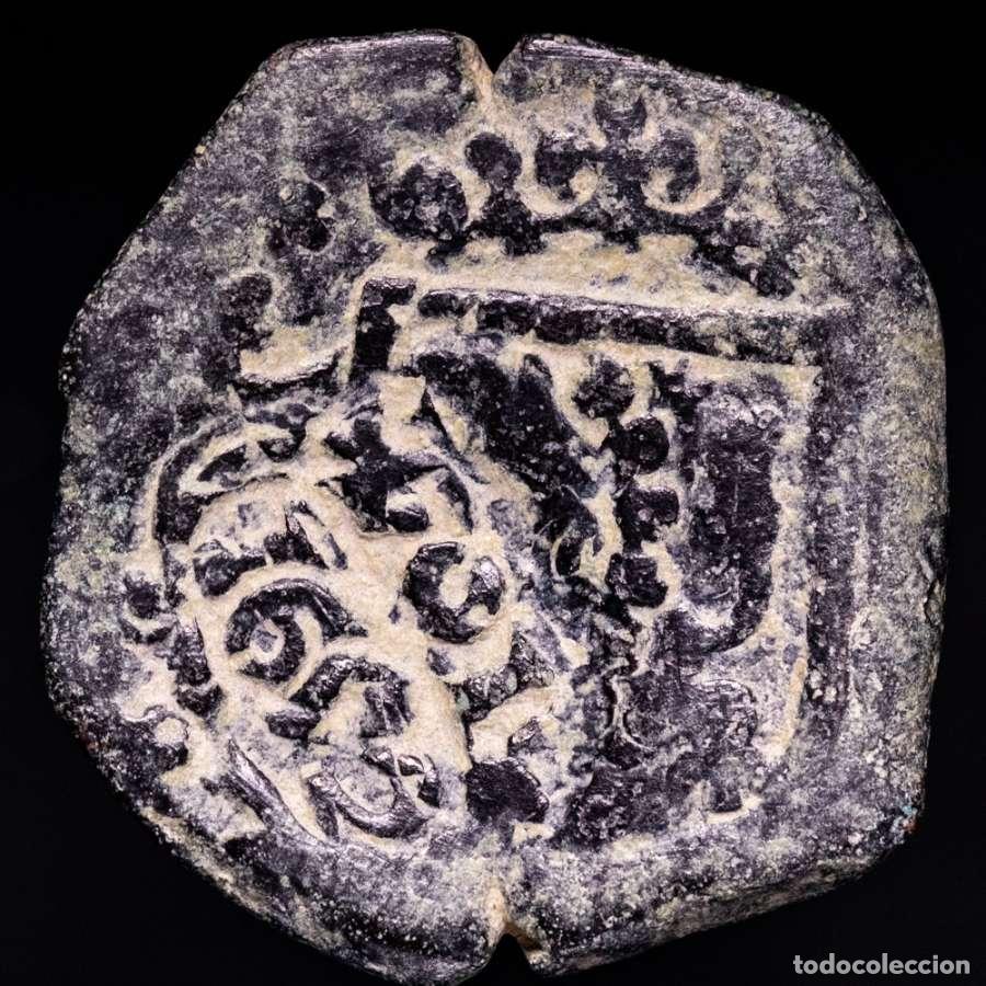 Monedas de Espa&ntilde;a: Felipe III, 8 Maraved&iacute;s, Doble fecha 164... y 1652