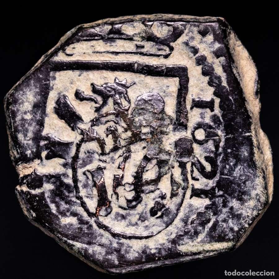 Monedas de Espa&ntilde;a: Felipe IV, Valladolid 1621. Resellado a VIII Maravedis 1641, Burgos