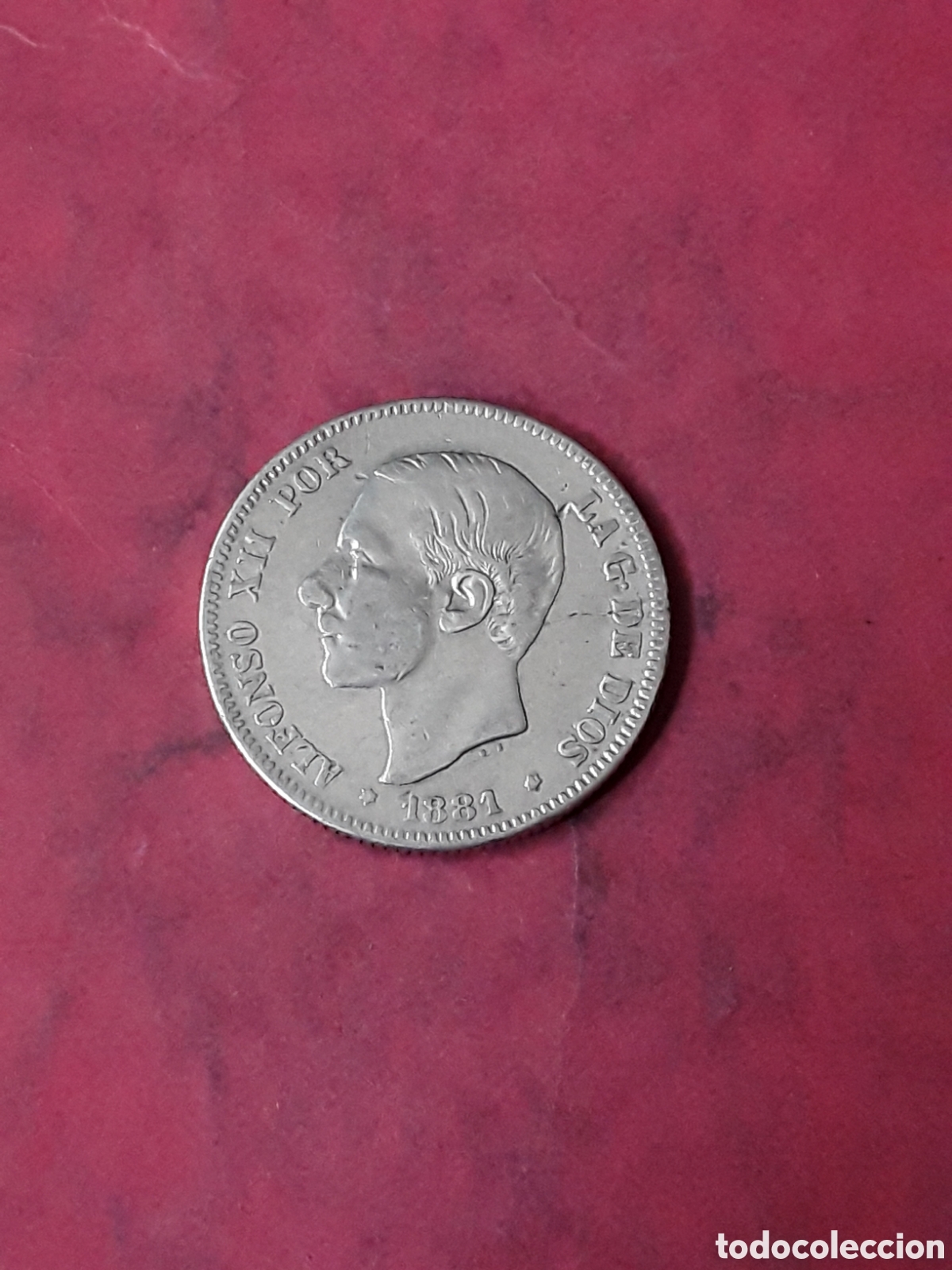 M&uuml;nzen von Spanien: 2 PESETAS 1881 PLATA ALFONSO XII