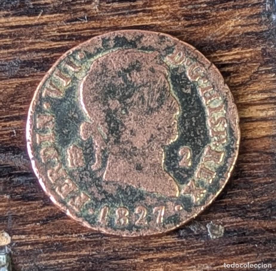 Monedas de Espa&ntilde;a: 2 maraved&iacute;s - Fernando VII - A&ntilde;o 1.827 (Lote 166264)