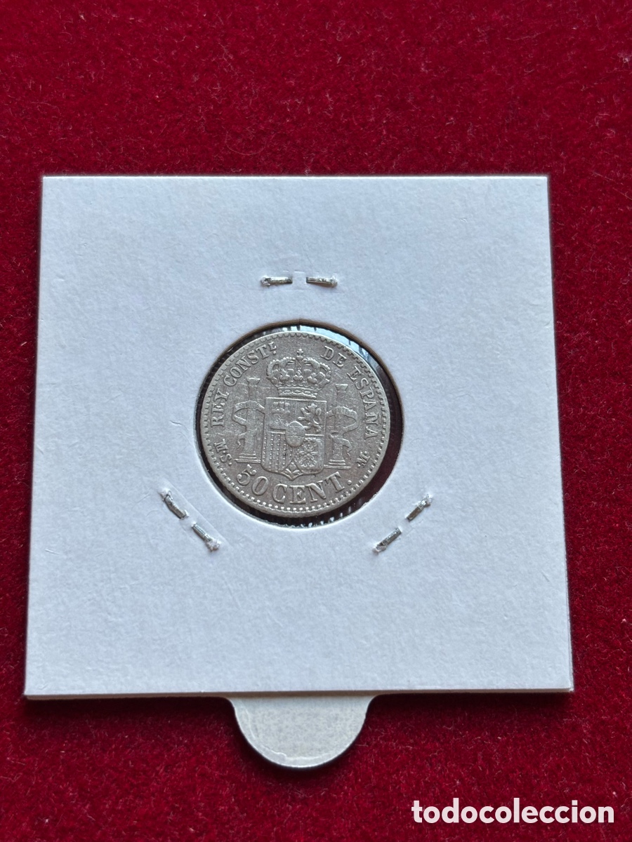 Monedas de Espa&ntilde;a: 50 C&Eacute;NTIMOS 1880 (*80) ALFONSO XII - Foto 2