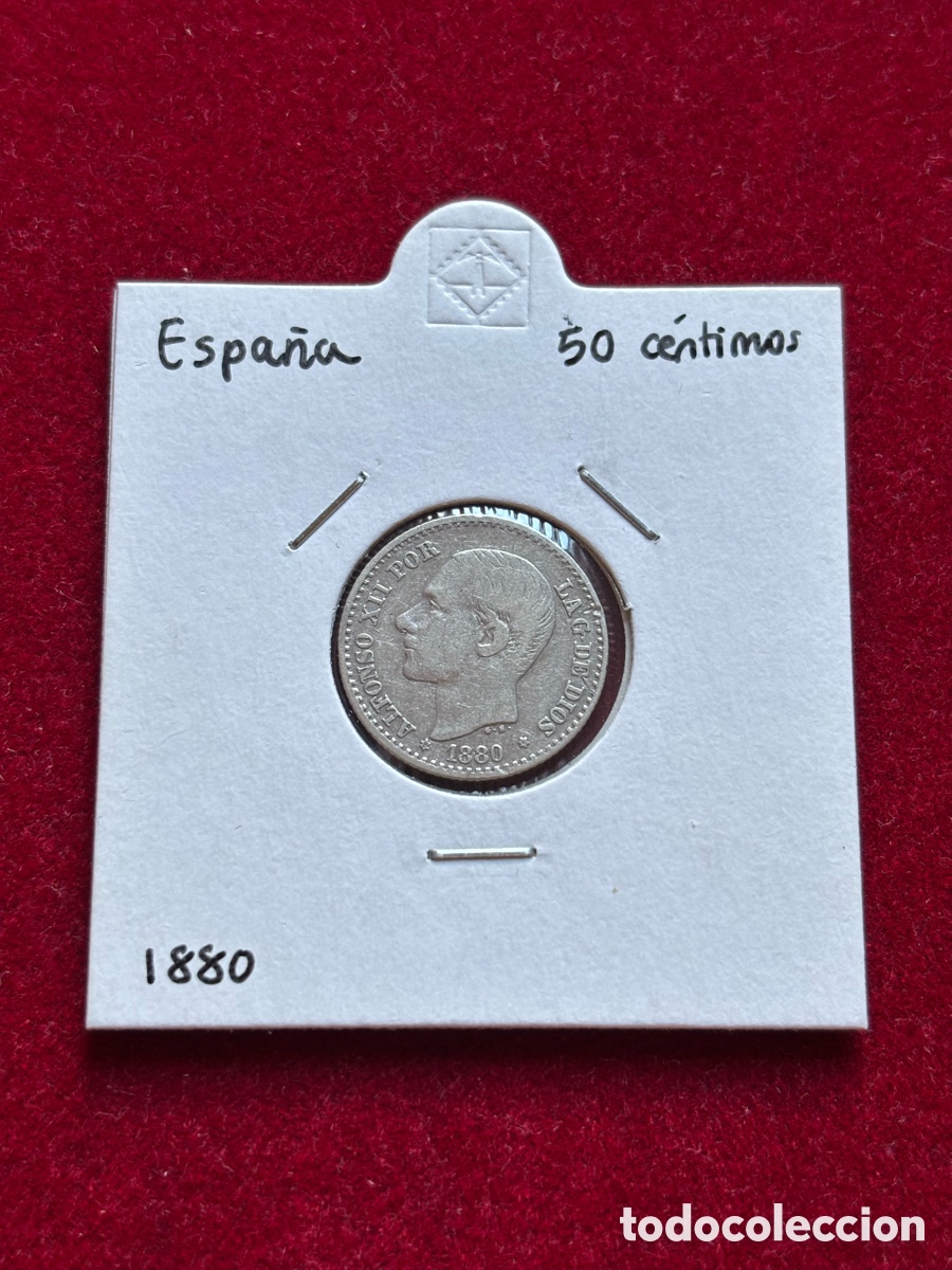 Monedas de Espa&ntilde;a: 50 C&Eacute;NTIMOS 1880 (*80) ALFONSO XII