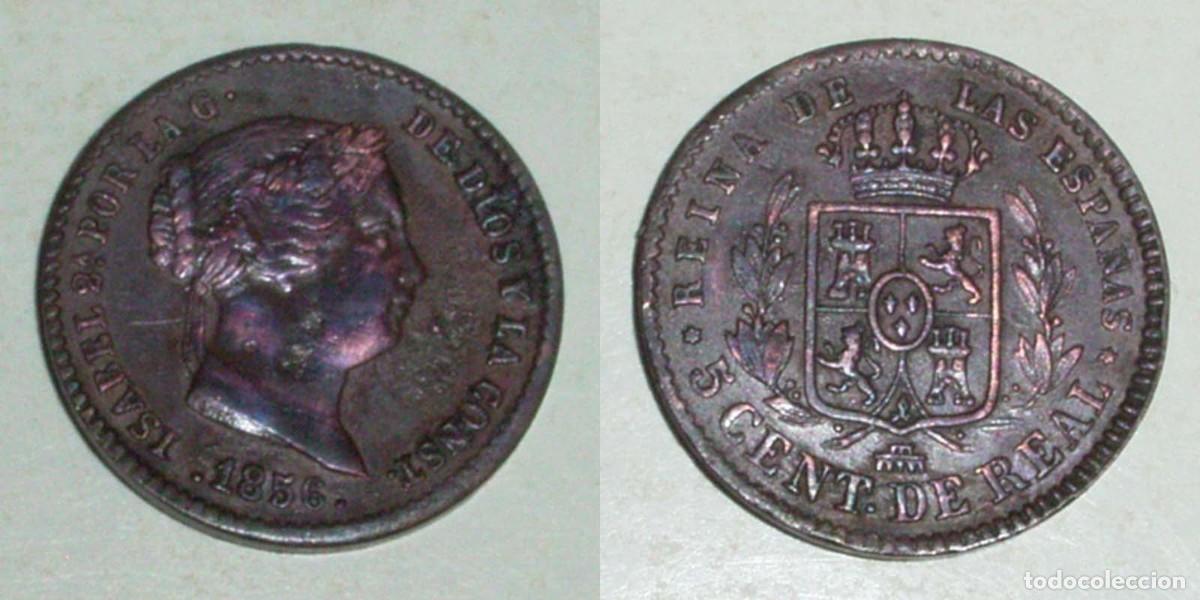 Monedas de Espa&ntilde;a: 5 Ctmos. de Real 1856