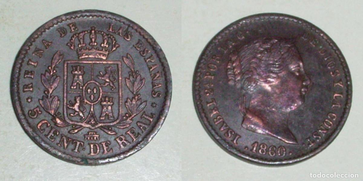 Monedas de Espa&ntilde;a: 5 Ctmos. de Real 1860 Segovia