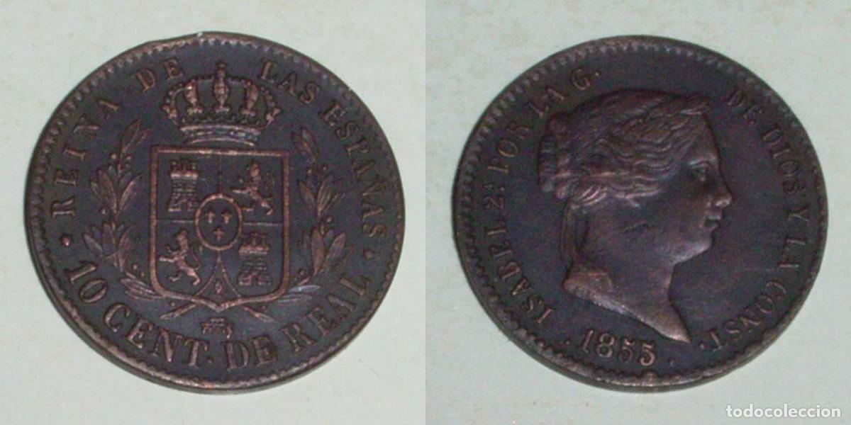 Monedas de Espa&ntilde;a: 10 Ctmos. de Real 1855 Segovia