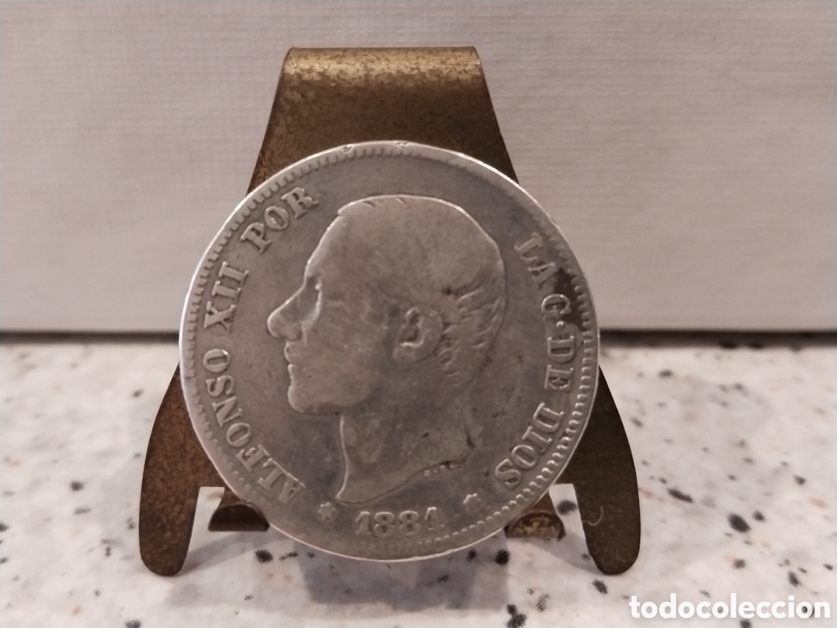 Monedas de Espa&ntilde;a: Alfonso XII. 1881*(-----). 2 Pesetas (BC) (Plata)